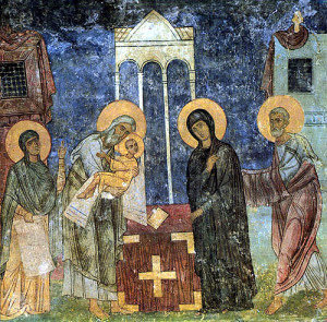 Фреска Спасо-Преображенского собора Мирожского монастыря. Около 1156 г. Псков 
